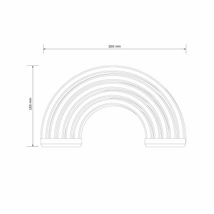 LED Неонова декорация за стена RAINBOW LED/3W/3xAA USB многоцветен