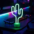 LED неонова настолна декорация LED/2W/3xAA USB кактус