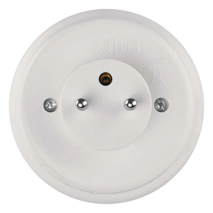 LED нощна лампа със сензор и вграден контакт LED/0,3W/230V