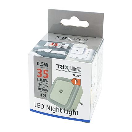 LED Нощна лампа със сензор LED/0,5W/230V бяла