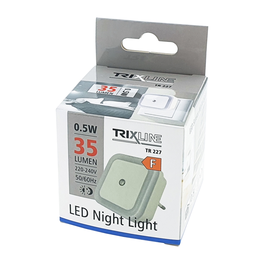 LED Нощна лампа със сензор LED/0,5W/230V бяла