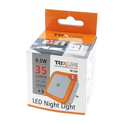 LED Нощна лампа със сензор LED/0,5W/230V оранжева