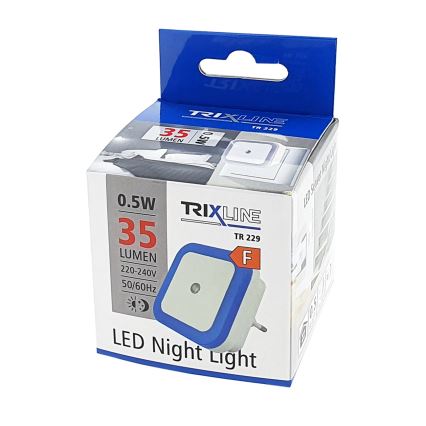 LED Нощна лампа със сензор LED/0,5W/230V син