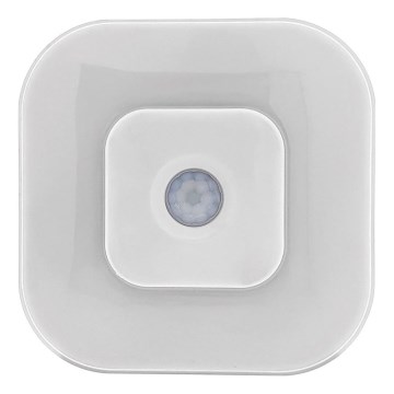 LED нощна лампа със сензор LED/0,5W/4,5V 3xAAA бяла