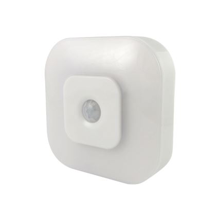 LED нощна лампа със сензор LED/0,5W/4,5V 3xAAA бяла