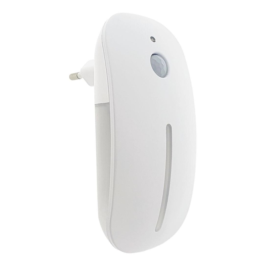 LED Нощна лампа със сензор LED/1W/230V бял