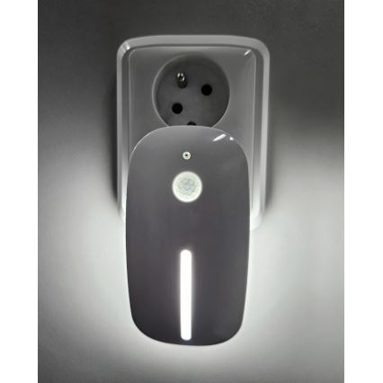 LED Нощна лампа със сензор LED/1W/230V бял