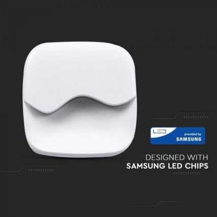LED Нощна лампа със сензор SAMSUNG CHIP LED/0,5W/230V 60мм 4000K квадратна