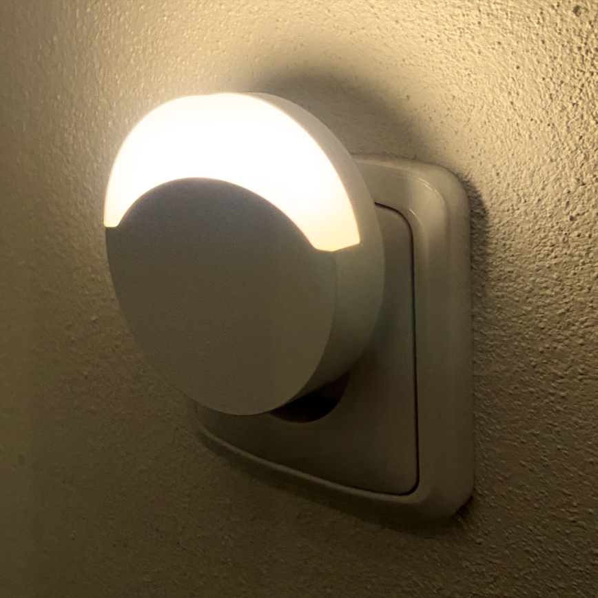 LED Нощна лампа със сензор SAMSUNG CHIP LED/0,5W/230V 65мм 3000K кръгла