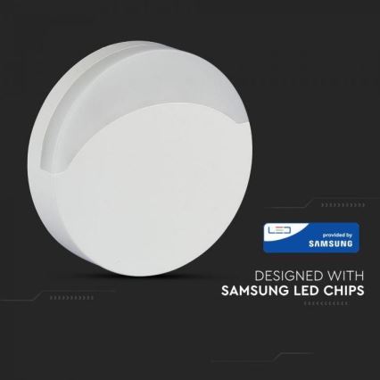 LED Нощна лампа със сензор SAMSUNG CHIP LED/0,5W/230V 65мм 4000K кръгла