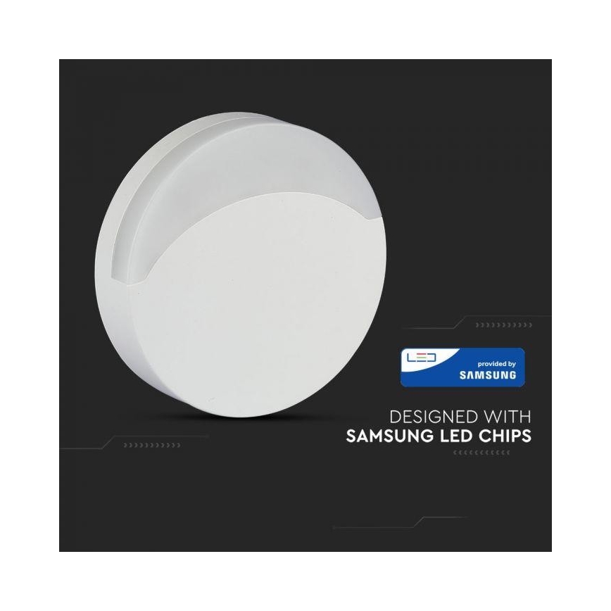 LED Нощна лампа със сензор SAMSUNG CHIP LED/0,5W/230V 65мм 4000K кръгла