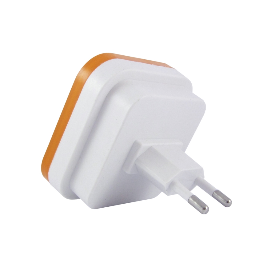 LED Нощна лампа със сензор за здрач LED/0,5W/230V оранжева