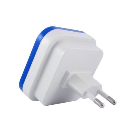 LED нощна лампа със сензор за здрач LED/0,5W/230V синя