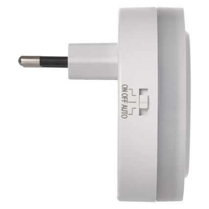 LED нощна лампа в контакт с фотосензор + 2xUSB 3xLED / 0.3W / 230V