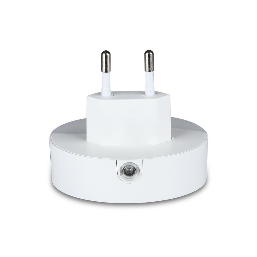 LED Нощна лампа за контакт със сензор за здрач 2xUSB LED/0,45W/230V 3000K