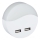 LED Нощна лампа за контакт със сензор за здрач 2xUSB LED/0,45W/230V 3000K
