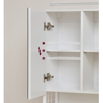 LED огледален шкаф за баня SKY 70x70x16 см 230V бял