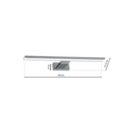 LED огледално осветление за баня SHINE LED/13,8W/230V 60 см IP44 лъскав хром