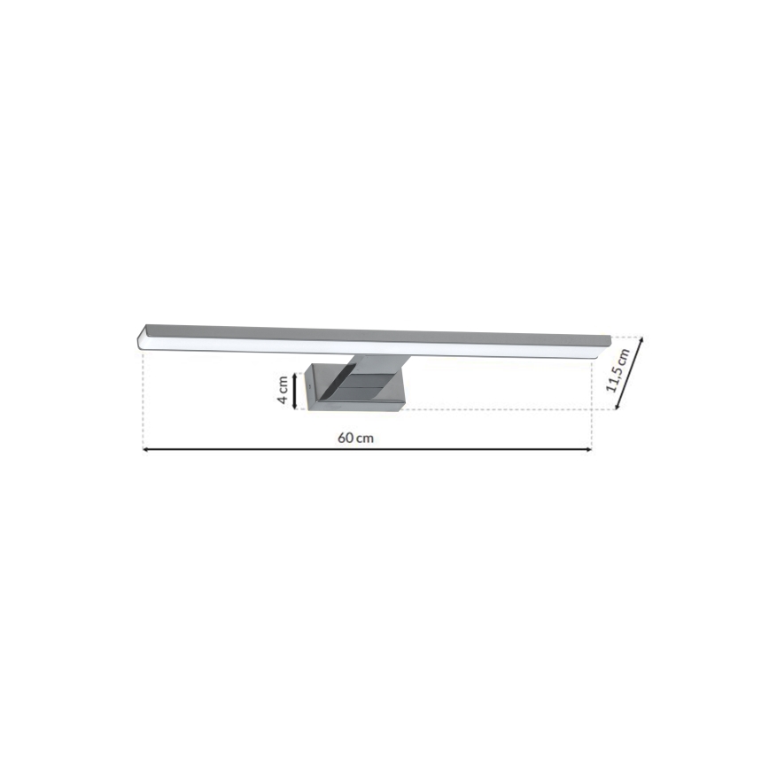 LED огледално осветление за баня SHINE LED/13,8W/230V 60 см IP44 лъскав хром