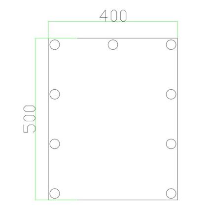LED огледало с осветление 9xLED/1W/230V 3000/4000/6000K 50x40 см IP44