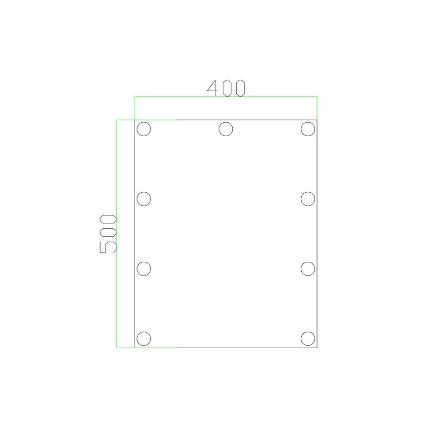 LED огледало с осветление 9xLED/1W/230V 3000/4000/6000K 50x40 см IP44