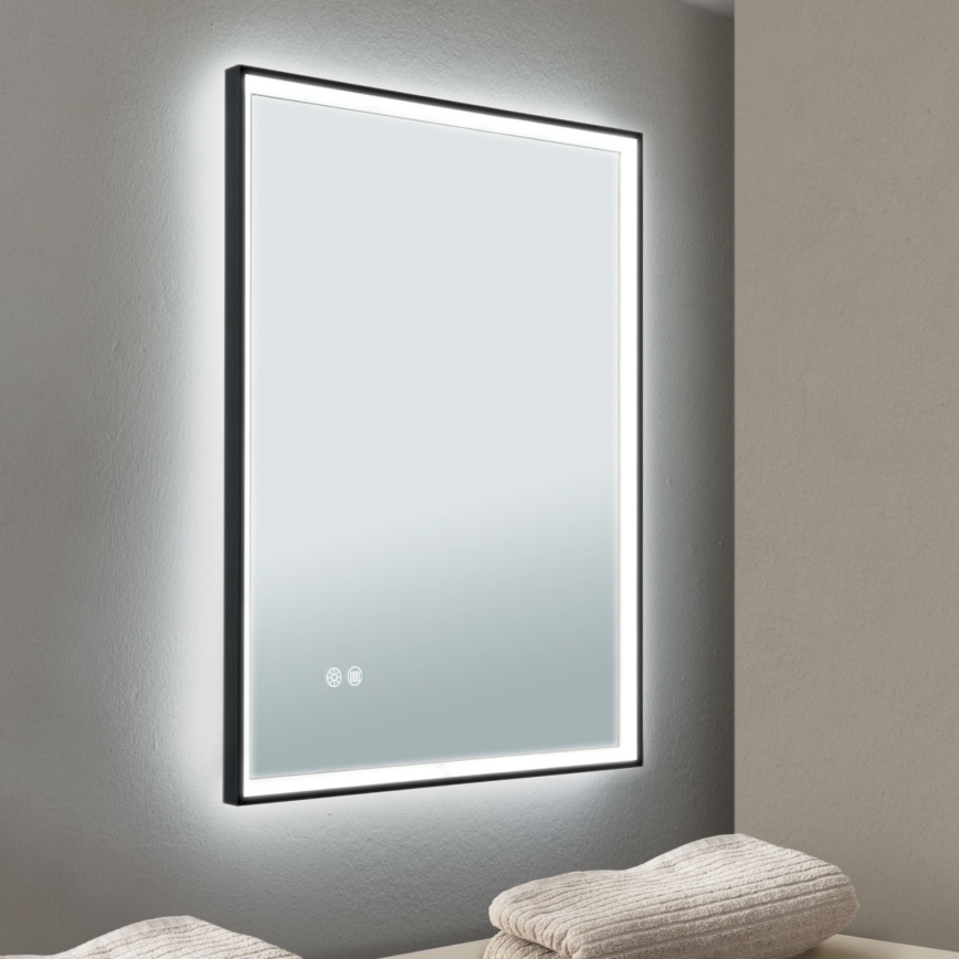 LED Огледало за баня с подгряване и подсветка за стена FRAME LED/48W/230V 3000/4000/6000K 60x45 см IP44