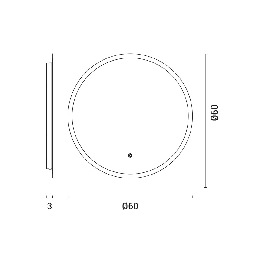 LED огледало за баня с подсветка LED/15W/230V 4000K IP44
