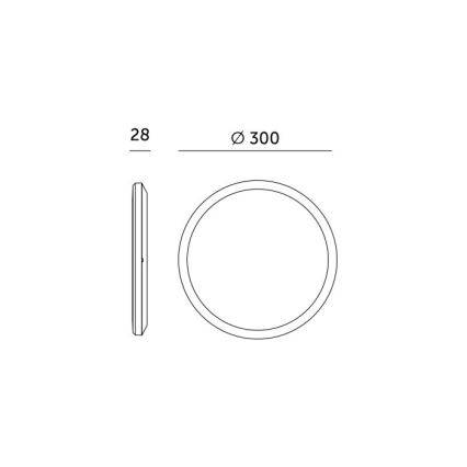 LED Баня осветително тяло с датчик за движение и здрач NIVERA LED/24W/230V IP54 3000/4000/6000K Ø 30 см бяло + дистанционно управление
