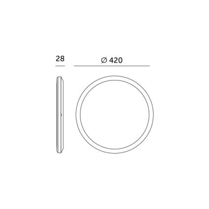 LED Баня осветително тяло с датчик за движение и здрач NIVERA LED/32W/230V IP54 3000/4000/6000K Ø 42 см бяло + дистанционно управление