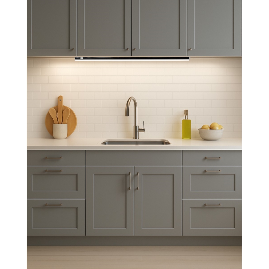 LED осветително тяло за монтаж под шкаф TUBE LED/14W/230V 90 cm черно