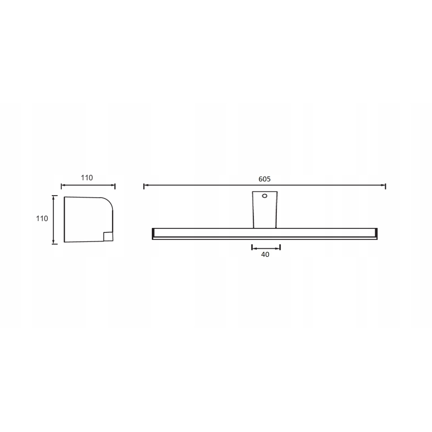 LED осветително тяло за огледало за баня LED/14W/230V 60,5 cm IP44 лъскав хром