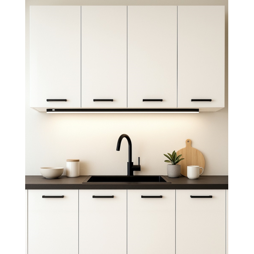 LED осветително тяло за под шкафове TUBE LED/18W/230V 120 cm черно