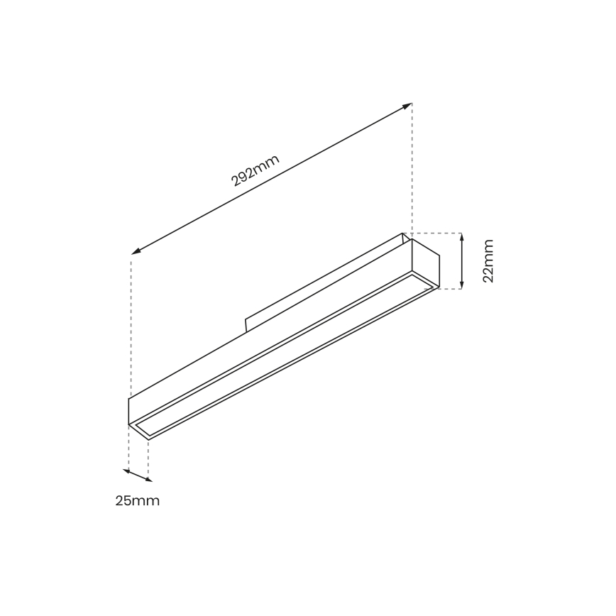 LED осветително тяло за релсова система MAGNETIC TRACK LED/12W/48V