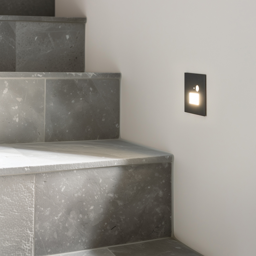 LED осветително тяло за стълби с датчик за движение LED/1,5W/230V 3000K/4000K/6500K