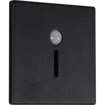 LED осветително тяло за стълби със сензор за движение и сумрак MAGNIK LED/1,7W/230V 2700/3300/3900/4600/5700K черно квадратно