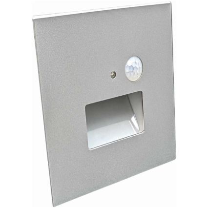 LED осветително тяло за стълби със сензор за движение и сумрак LED/1,5W/230V 3000/4000/6000K сиво