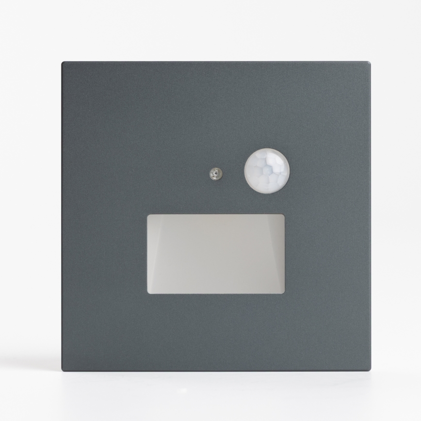 LED осветително тяло за стълби със сензор за движение и сумрак LED/1,5W/230V 3000/4000/6500K антрацит