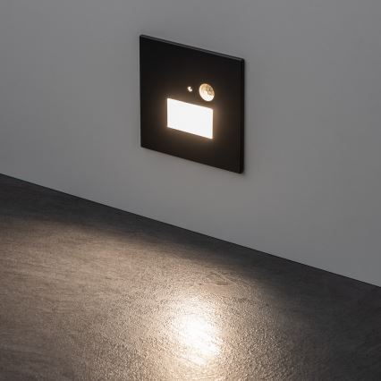 LED осветително тяло за стълби със сензор за движение и сумрак LED/1,5W/230V 3000/4000/6500K антрацит