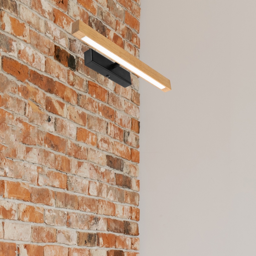LED осветително тяло за картини VERDE LED/5,5W/230V 3000K 46 cm дъб/черно