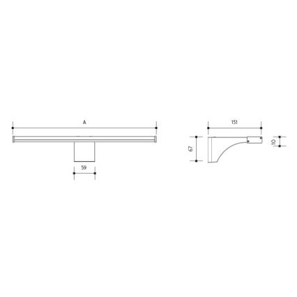 LED осветление за баня за огледало ELESAR LED/8W/230V IP44 4000K