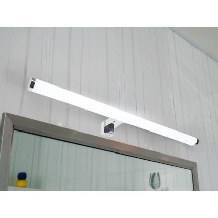 LED осветление за огледало в банята, 12W/230V, 59,5 cm, IP44, полирано хромирано покритие