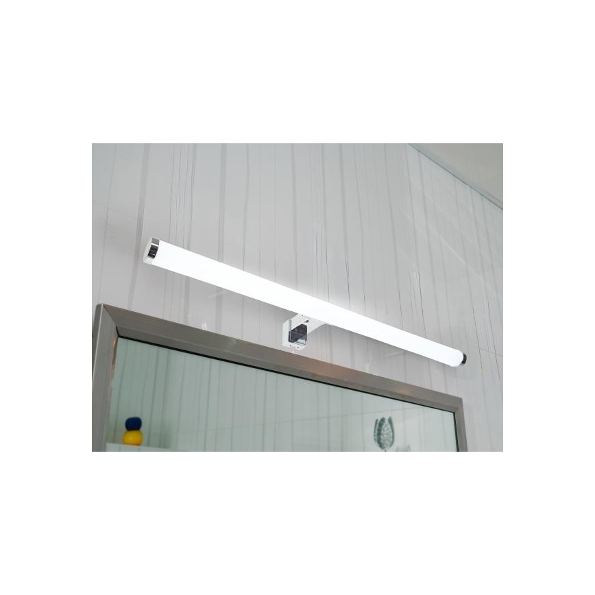 LED осветление за огледало в банята, 12W/230V, 59,5 cm, IP44, полирано хромирано покритие