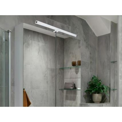 LED осветление за огледало в банята, 12W/230V, 59,5 cm, IP44, полирано хромирано покритие