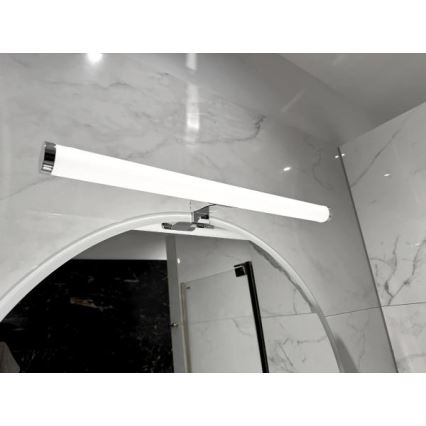 LED осветление за огледало в банята, 12W/230V, 59,5 cm, IP44, полирано хромирано покритие
