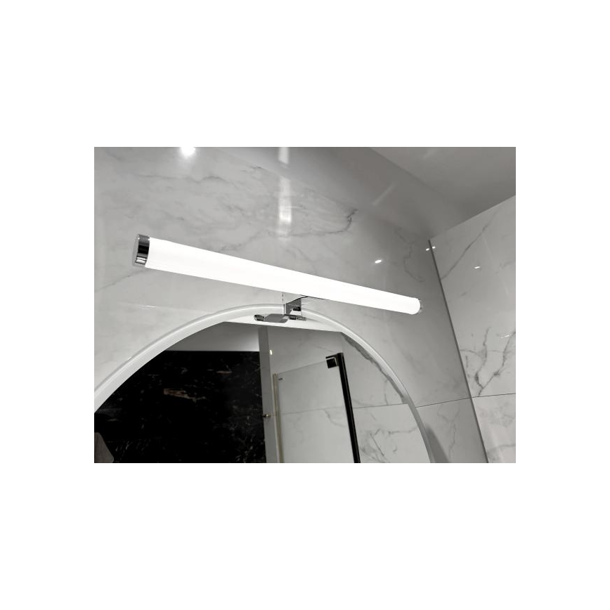 LED осветление за огледало в банята, 12W/230V, 59,5 cm, IP44, полирано хромирано покритие