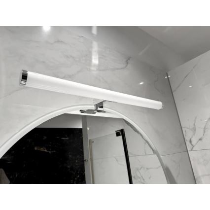 LED осветление за огледало в банята, 12W/230V, 59,5 cm, IP44, полирано хромирано покритие