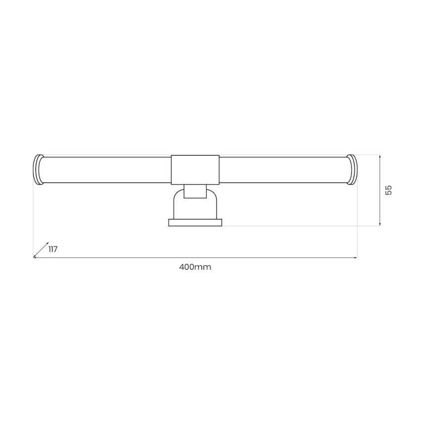 LED осветление за огледало за баня 2 в 1 APA LED/6W/230V 40 cm IP44 черно
