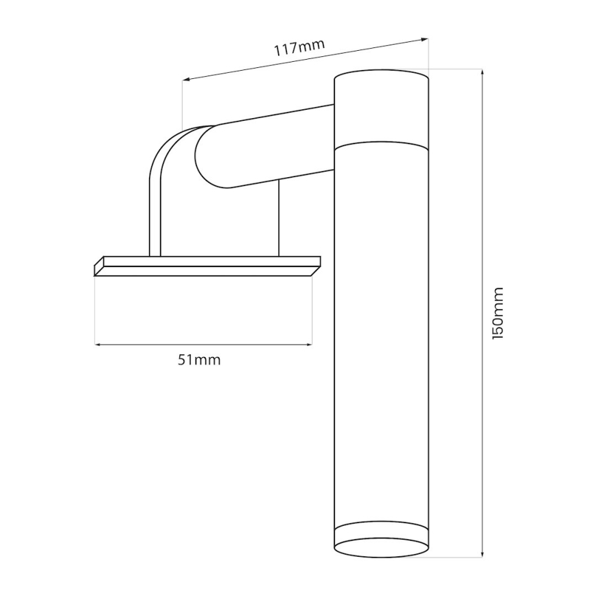 LED осветление за огледало за баня APA MINI LED/4W/230V IP44, златисто