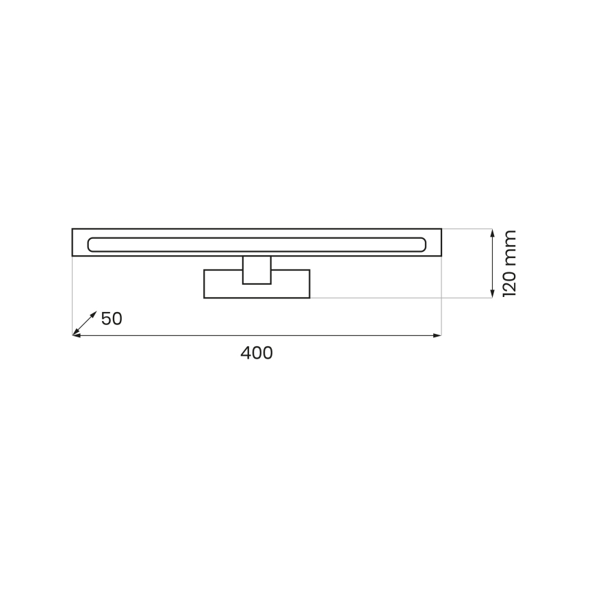 LED осветително тяло за огледало KLIMT LED/8W/230V 3000/4000/6000K 40 cm IP44 златно
