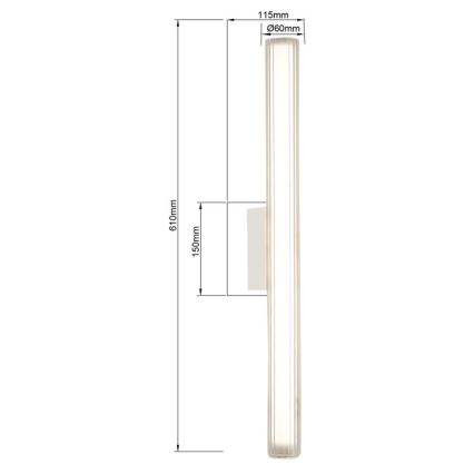 LED осветление за огледало за баня LINEA LED/12W/230V 3000/4000/6000K IP44 61 cm бяло